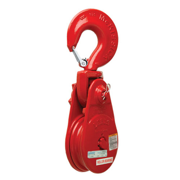 Crosby L-6-H 5-3/4" RB Snatch Block w/ Hook - 12 Ton WLL - #599579