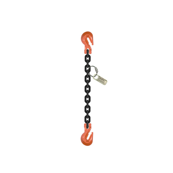 Grade 100 Single-Leg Chain Sling with Dual Grab Hooks