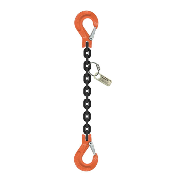 Grade 100 Single-Leg Chain Sling with Dual Sling Hooks