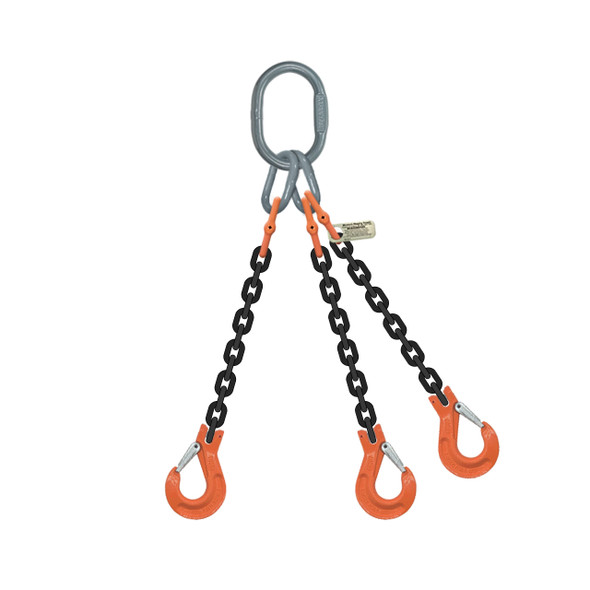 Grade 100 Triple-Leg Chain Sling with Sling Hooks