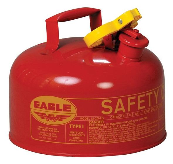 Eagle 2 Gallon Type 1 Red Safety Gas Can