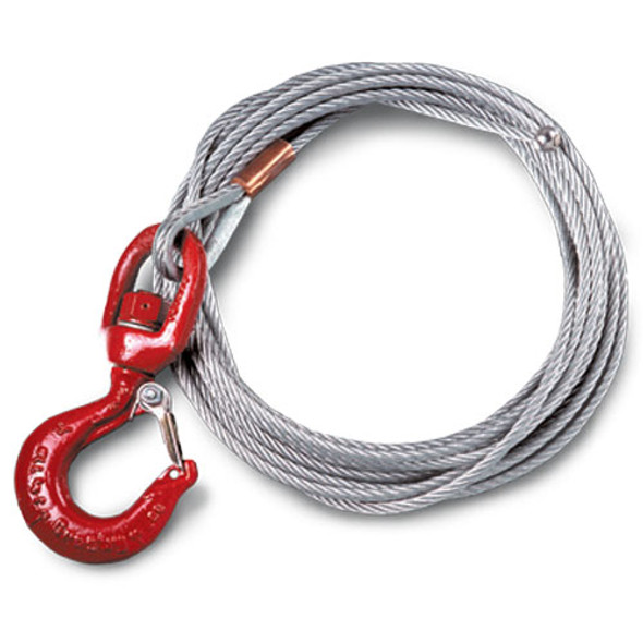Thern 1/4" x 28 ft Winch Cable - Galvanized - 7000 lbs Breaking Strength