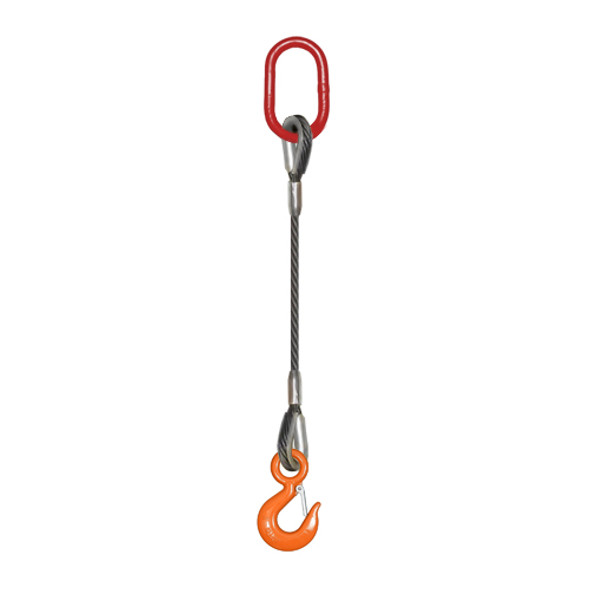 7/16" x 10 ft BLP-104 Oval Master & Hook Wire Rope Sling - 3800 lbs WLL