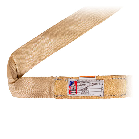 Tuffy Tan 14 ft Endless Flexi-Grip Round Sling - 10600 lbs WLL