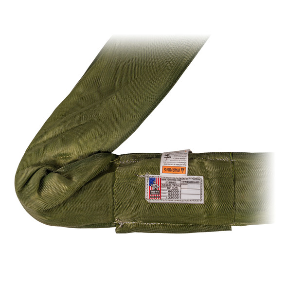Tuffy Olive 10 ft Endless Flexi-Grip Round Sling - 66000 lbs WLL