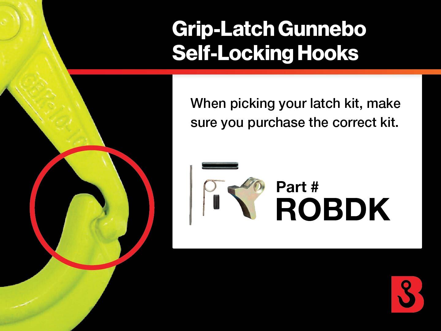 Grip-Latch hook tip integration example