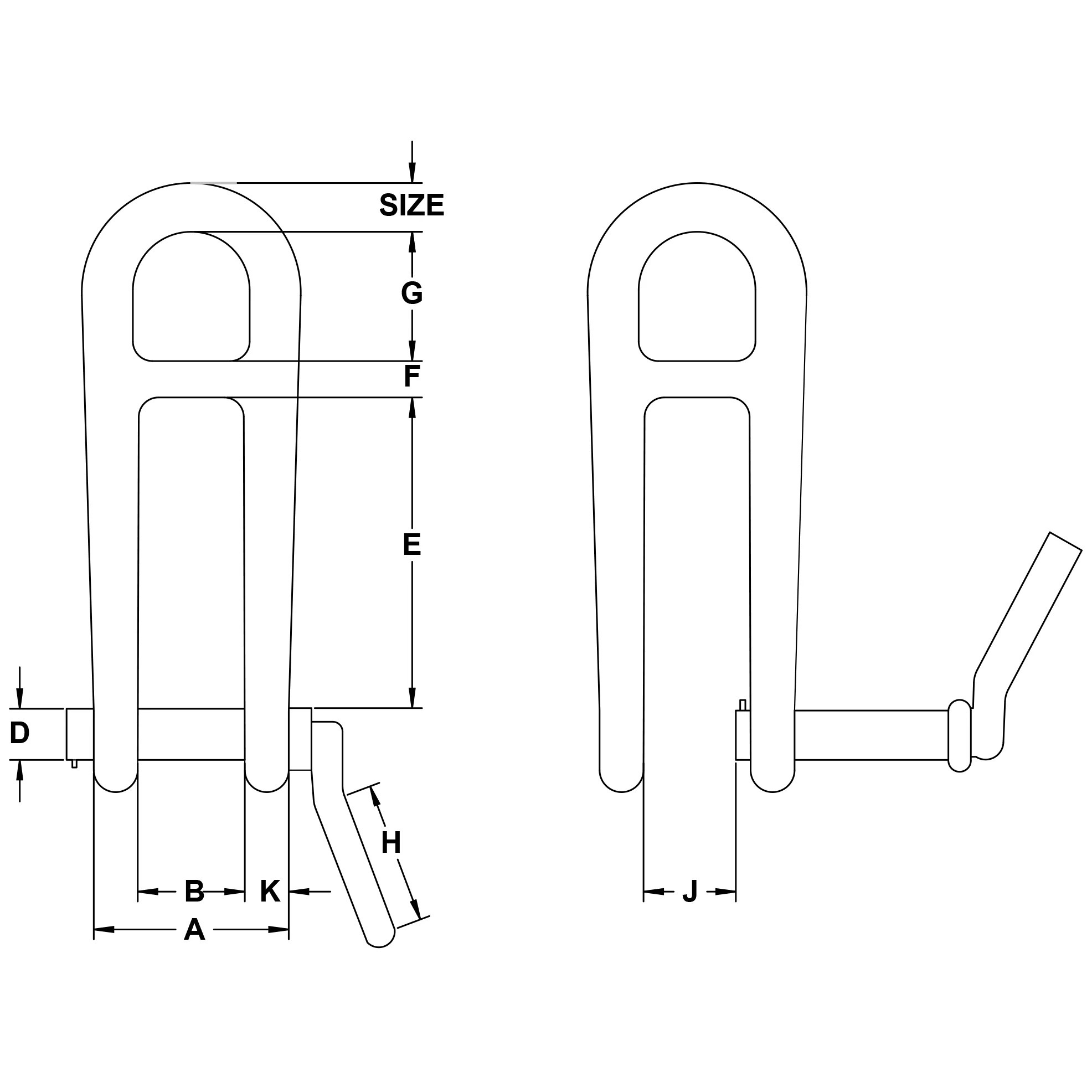 Skookum 59A Sheet Pile Shackle Drawing