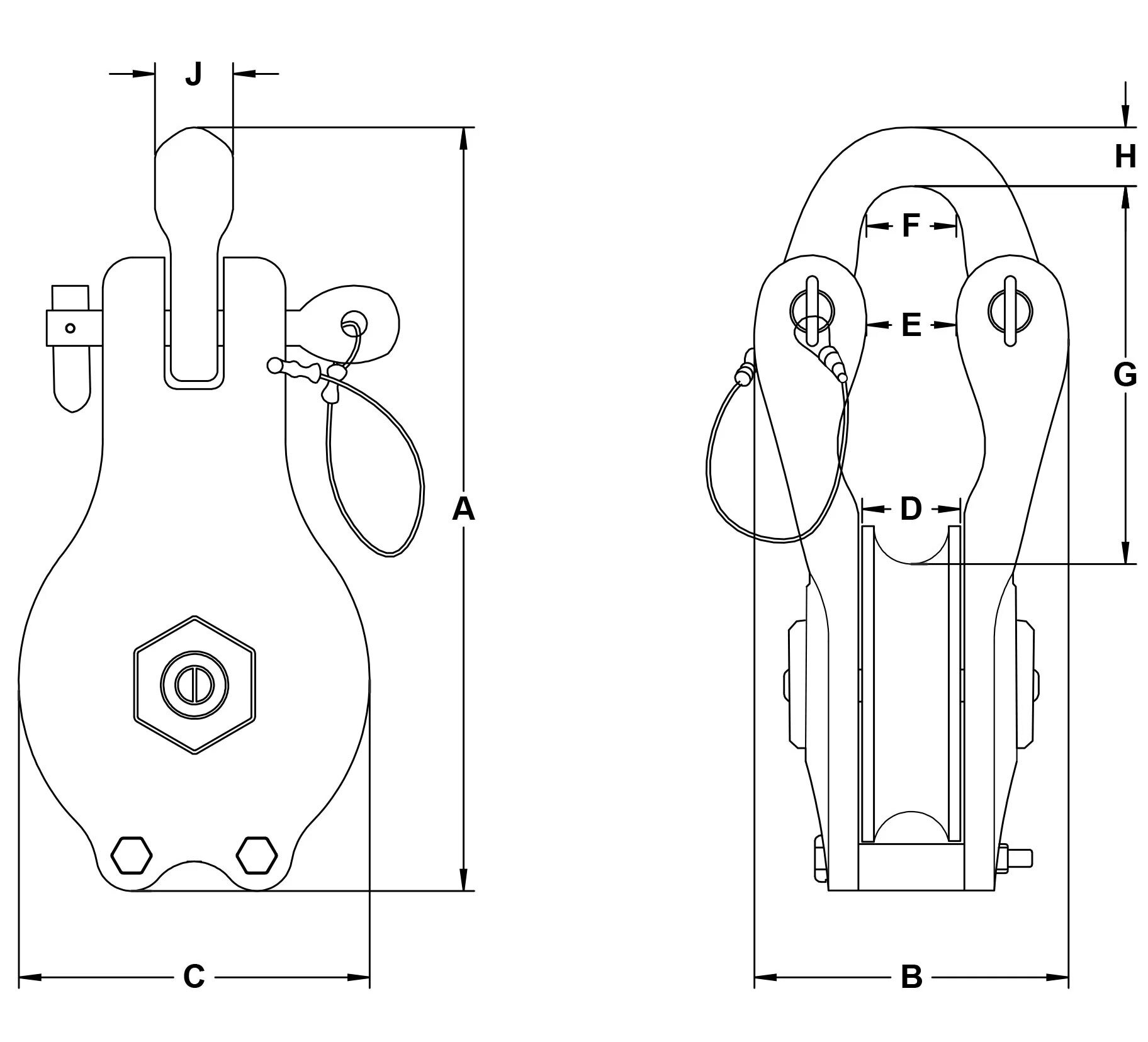 Skookum SK-4M Utili-Sheave Block Drawing