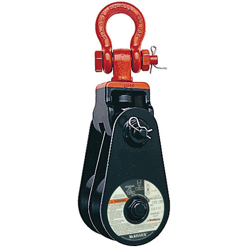 2 Ton 3 Snatch Block and 3/8 x 100' Winch Cable Self-Locking Swivel