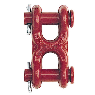 SINJEUN 6 Packs 3/8 Inch Double Clevis Link, Chain Repair Links
