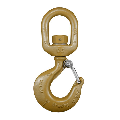 Crosby L-322AN 7 Ton Alloy Swivel Hook w/ Latch - #1048859