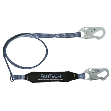 FallTech 4ft ViewPack Single Leg Web Lanyard w/ Snap Hooks - #8254