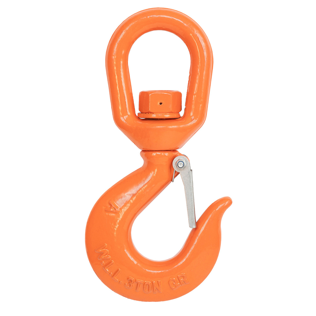 5 8 spigot counter weight hook for boom 5/8" Steel Core, Winch Cable, Self Locking Swivel sturdy metal build 5 Ton Alloy Swivel Hook