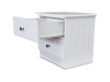White Rabbit 2 Drawer Bedside White with Roller Runners – Made in Ballarat Victoria Australia – 5 Year Structural Warranty
