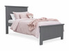 Australian-made Rabbit King Single Bed in Guild Grey featuring a timeless panelled headboard and footboard, sturdy timber construction, and a contemporary dark grey finish. Includes a 5-year warranty.