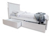 WHITE RABBIT king single with 2 storage drawers