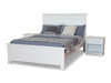 WHITE RABBIT Queensize  Bed with 2 Apollo Bedsides