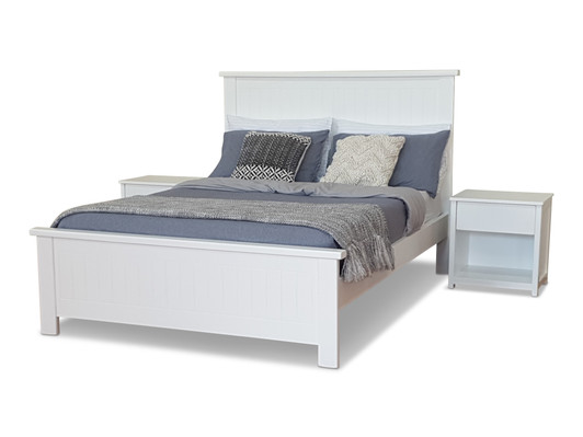 WHITE RABBIT Double Bed with 2 Apollo Bedsides