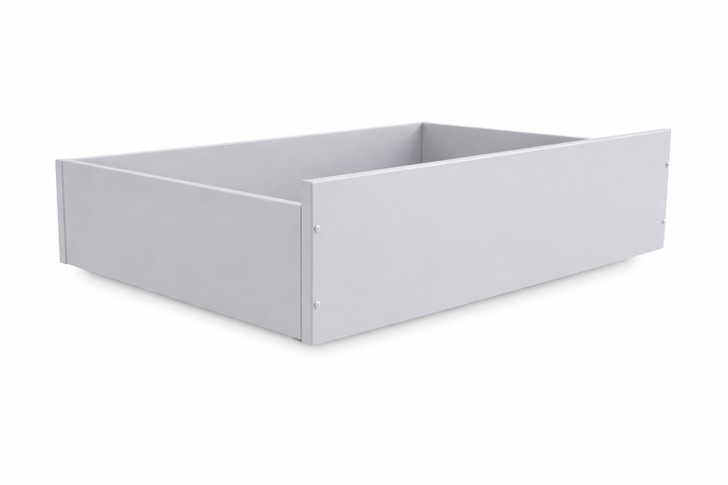 Australian made pale grey storage drawer, made in Ballarat, fully assembled, modern clean design.