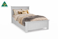 Bookworm High King Single Bed in Grey Pail featuring deep storage drawers – Australian made king single bed with storage, handcrafted in Ballarat Victoria, durable design with 5 year structural warranty.