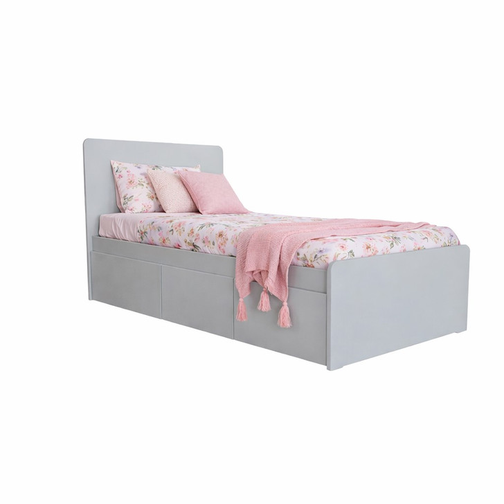 QUOKKA High King Single Bed with 3 Large Storage Drawers