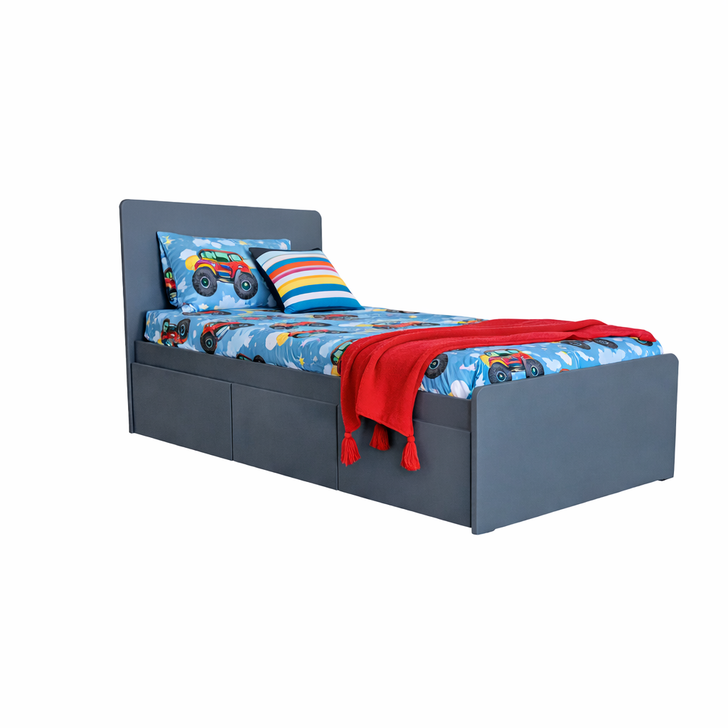 QUOKKA High King Single Bed with 3 Large Storage Drawers
