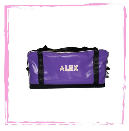 Overnight Bag - CUSTOM - PVC - PLAIN TOP - EMBROIDERY (60cm L X 29cm W X 29cm H)