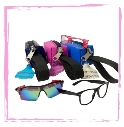 Glasses Case -  PVC - STANDARD COLOURS - NO EMBROIDERY