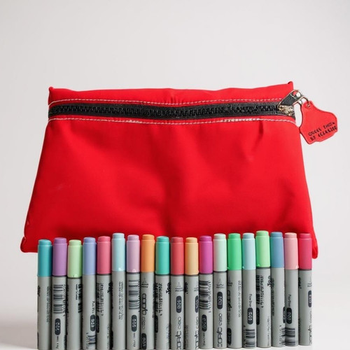 Pencil Case -  STANDARD COLOURS  - WITH EMBROIDERY ( 33cm L x 21cm W)