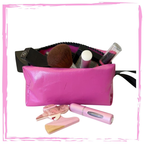 Makeup Case - Small - PVC - STANDARD COLOURS (14cm L x 9cm H x 8cm W)