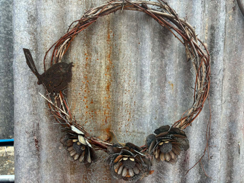 Steal Bird Wreath Making Unwind with Wire