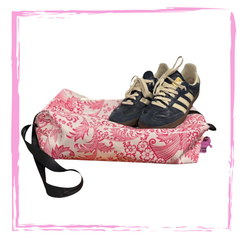 Shoe Bag - OILCLOTH  (36cm L x 12cm H x 18cm W)