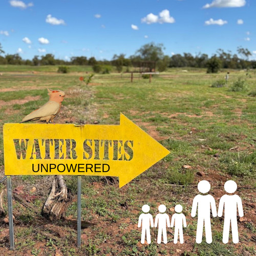 Unpowered + water hookup - 2 Adults and 3 children under 16