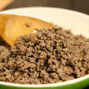 Ground Beef Browning in Pan Ground Beef Browning in Pan