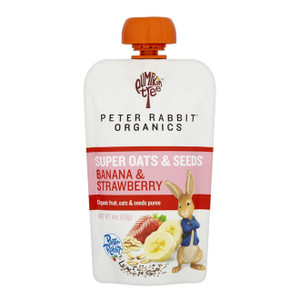 Peter Rabbit Organics Fruit Puree, Super Oats and Seeds, Banana Strawberry Peter Rabbit Organics Fruit Puree, Super Oats and Seeds, Banana Strawberry