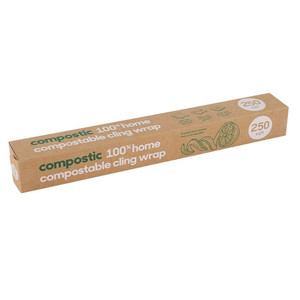 Plastic Cling Wrap - Home Compostable - 250 ft Plastic Cling Wrap - Home Compostable - 250 ft