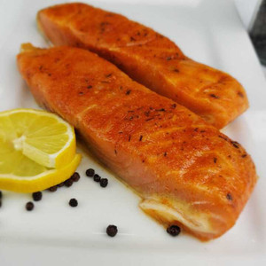 two 6oz Blackened Seasoned Salmon filets