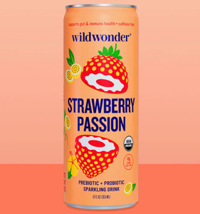 Pre and Probiotic Sparkling Drink - Strawberry Passion - 12oz