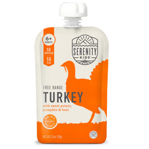Pasture Raised Turkey Baby Food Pouch w/Organic Sweet Potato Pumpkin + Beets - 3.5oz