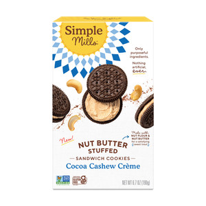 Cocoa Cashew Crème Nut Butter Stuffed Sandwich Cookies - 6.7oz Cocoa Cashew Crème Nut Butter Stuffed Sandwich Cookies - 6.7oz