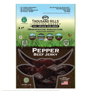 Grass Fed Pepper Beef Jerky - 2OZ Grass Fed Pepper Beef Jerky - 2OZ