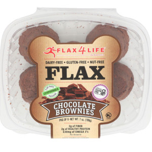 Chocolate Flax Brownies 6pc - 7oz Chocolate Flax Brownies 6pc - 7oz