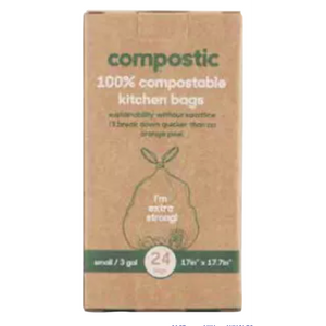 Trash Bags - Home Compostable - 3 gal - 24 pack