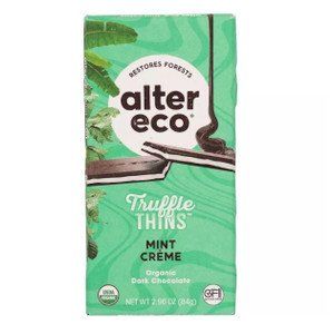 Organic Truffle Thins Mint Creme Dark Chocolate Bar - 2.96oz Organic Truffle Thins Mint Creme Dark Chocolate Bar - 2.96oz
