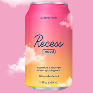 Raspberry Lemon Sparkling Water Infused with Magnesium & Adaptogens - 12oz