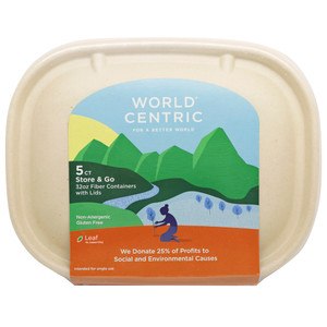 Fiber Store & Go Containers with Lids 32oz - 5pk Fiber Store & Go Containers with Lids 32oz - 5pk