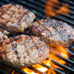 Beef Hamburger Patties on the Grill Beef Hamburger Patties on the Grill