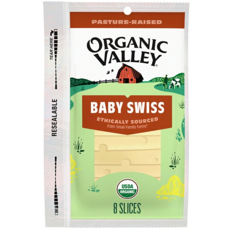 Alpine Style Baby Swiss Cheese Slices - 6oz