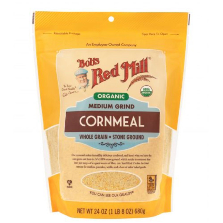 Organic Medium Grind Cornmeal - 24oz