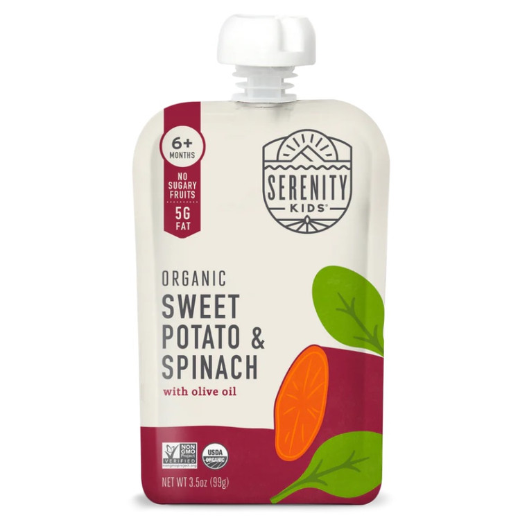 Organic Sweet Potato + Spinach Baby Food Pouch w/Olive Oil - 3.5oz